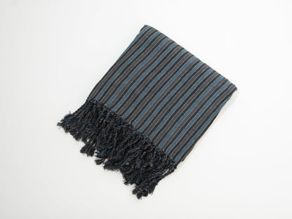 Imran Hand Woven Cotton Linen Bath Towel, 37 x 73 Inch, Made in Turkey – view 2