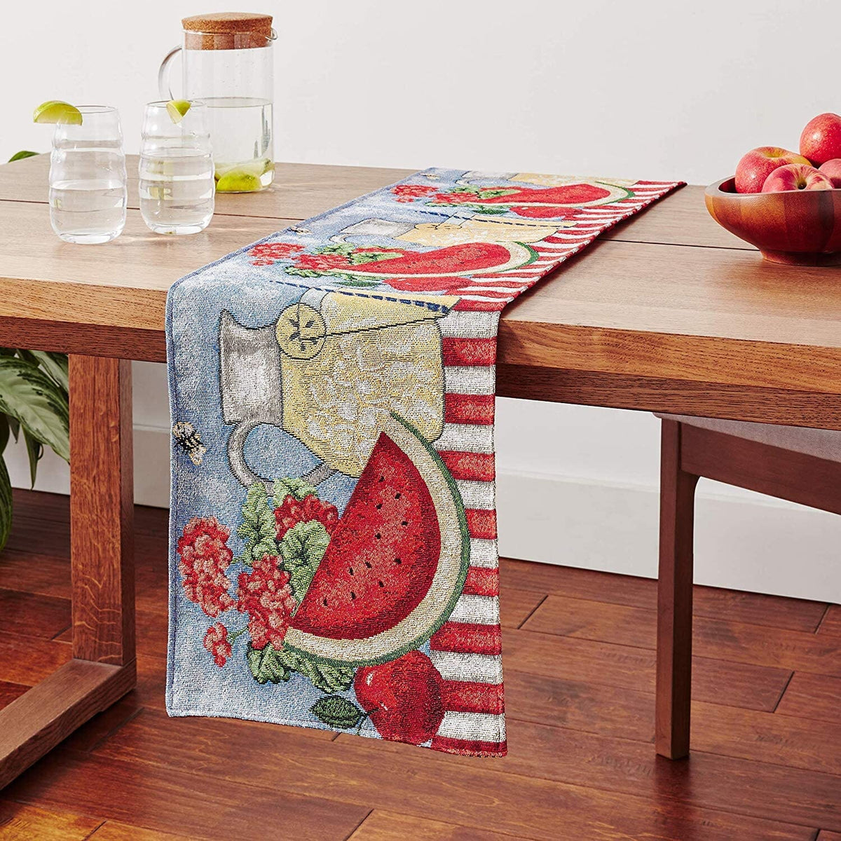 Fruity Drinks Watermelon Lemonade Woven Tapestry Table Runner – view 5