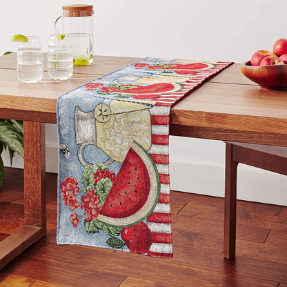 Fruity Drinks Watermelon Lemonade Woven Tapestry Table Runner – view 5