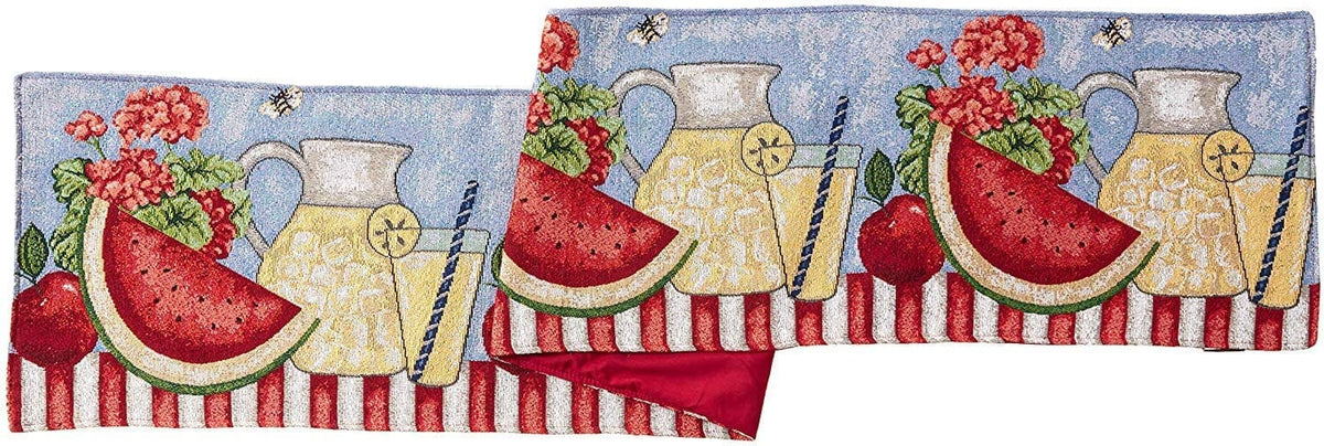 Fruity Drinks Watermelon Lemonade Woven Tapestry Table Runner – view 7