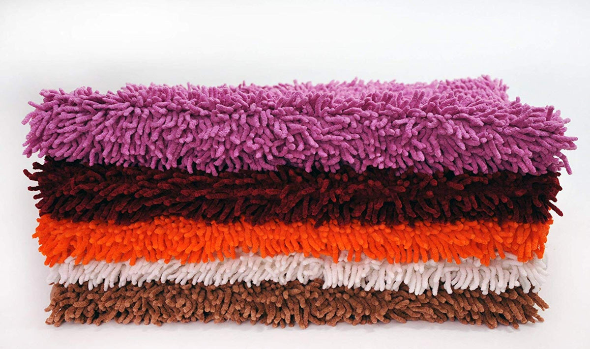 Brown Camel Cotton Chenille Area Rug, Runner and Doormat – view 2