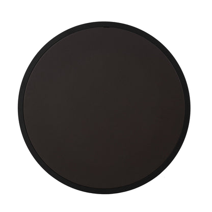Modern Faux Leather Round Nesting Coffee Table Set, Dark Brown – view 3
