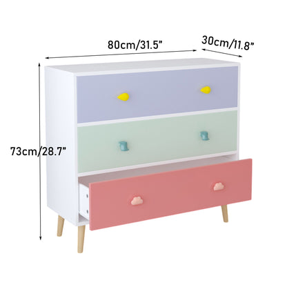 3-Drawer Kids Dresser with Anti-Tip Safety, White or Green – view 6