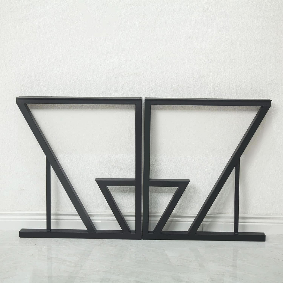 28-Inch Black Iron Industrial Table Legs, 800 lb Capacity – view 8