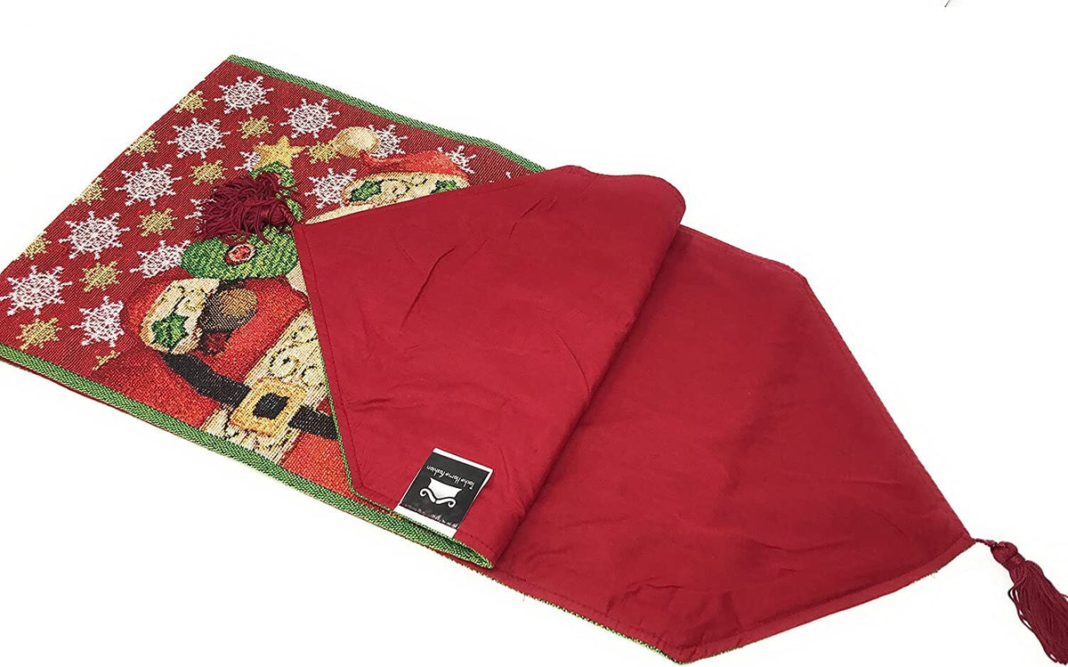 Santa Claus Is Coming to Town Cotton Blend Holiday Table Runner – view 5