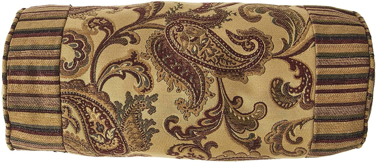 Burgundy and Brown Paisley Comforter Set with Zipper Duvet Cover – view 5
