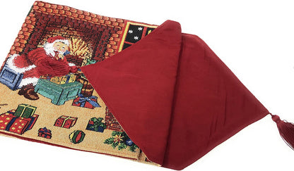 Santa Claus Preparations Festive Cotton Blend Christmas Table Runner – view 4