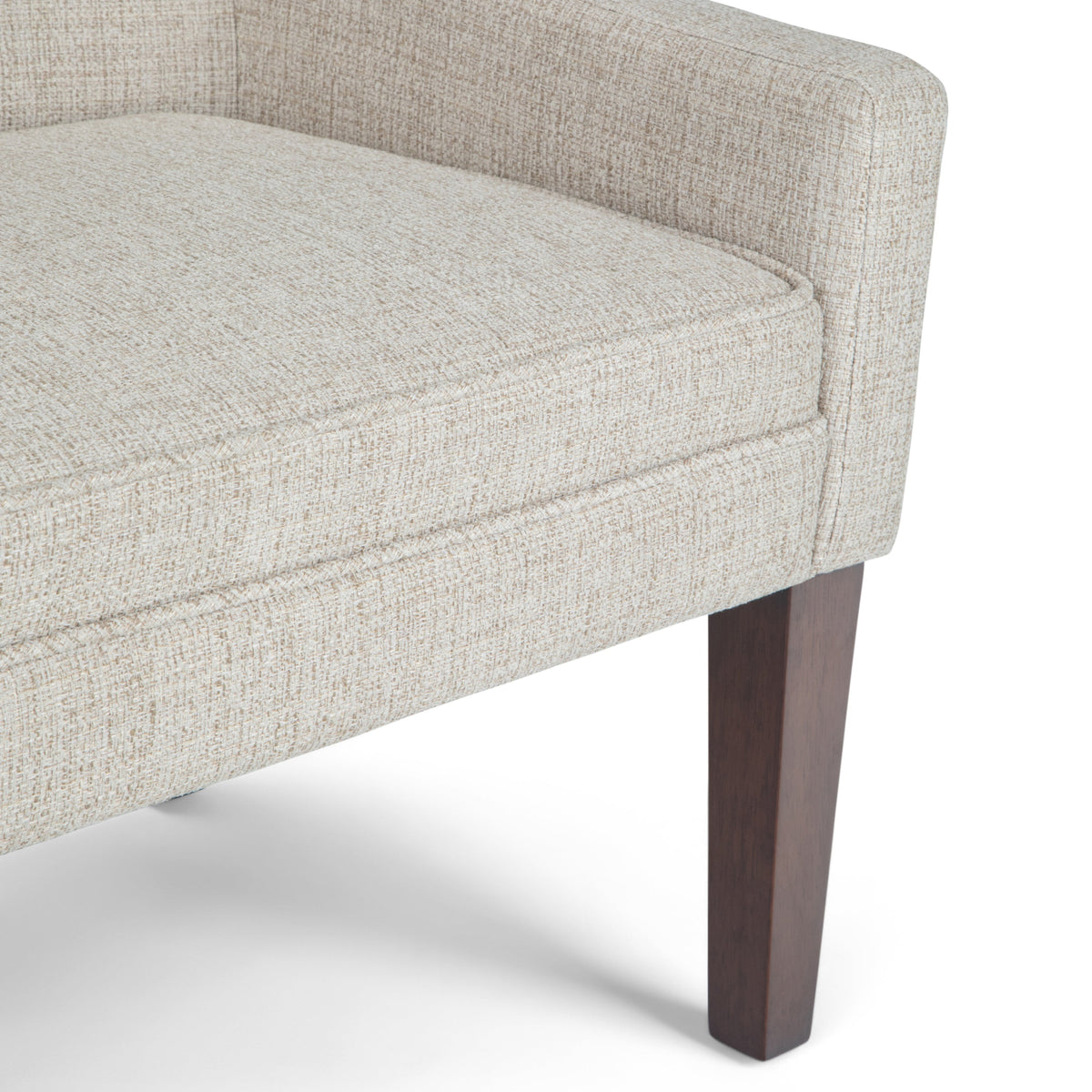 Parris Platinum Upholstered Bench with Solid Wood Frame – view 6