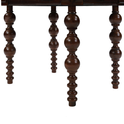 Espresso Wood End Table with Drawer and Turned Spindle Legs – view 15