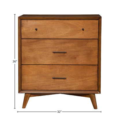 Flynn Compact 5-Drawer Small Chest with Dovetail Drawers, Chestnut – view 6