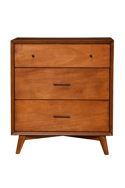 Flynn Compact 5-Drawer Small Chest with Dovetail Drawers, Chestnut – view 4