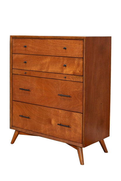 Flynn 4-Drawer Chest with Pull-Out Tray, Chestnut – view 3