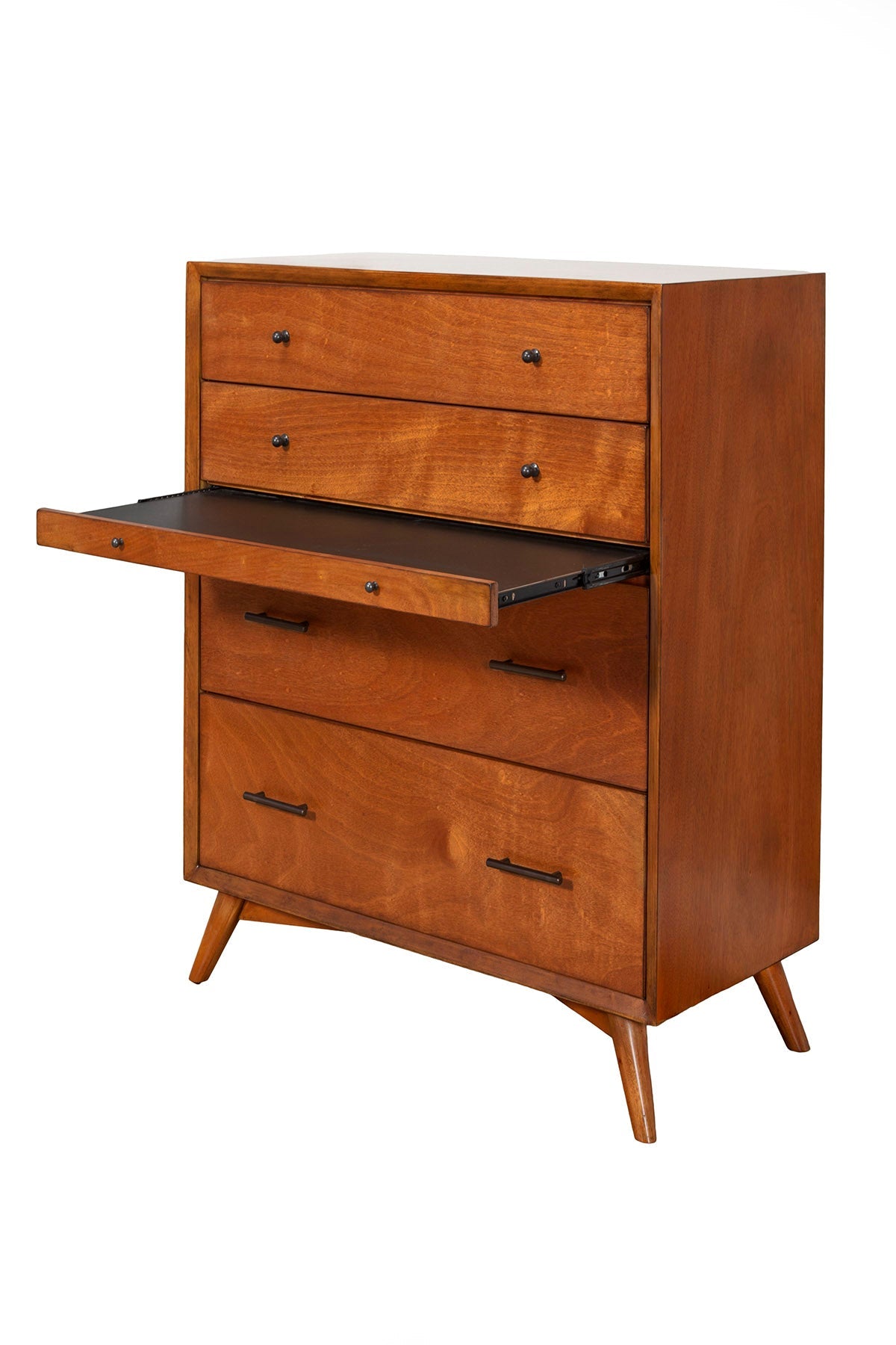 Flynn 4-Drawer Chest with Pull-Out Tray, Chestnut – view 4