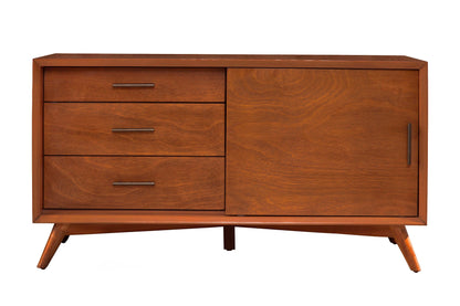 Flynn Small Solid Mahogany TV Console with Open Shelf, Chestnut – view 4