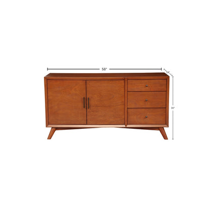 Flynn Solid Mahogany Mid-Century Sideboard, Chestnut – view 10