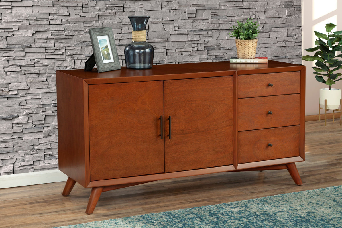 Flynn Solid Mahogany Mid-Century Sideboard, Chestnut – view 5