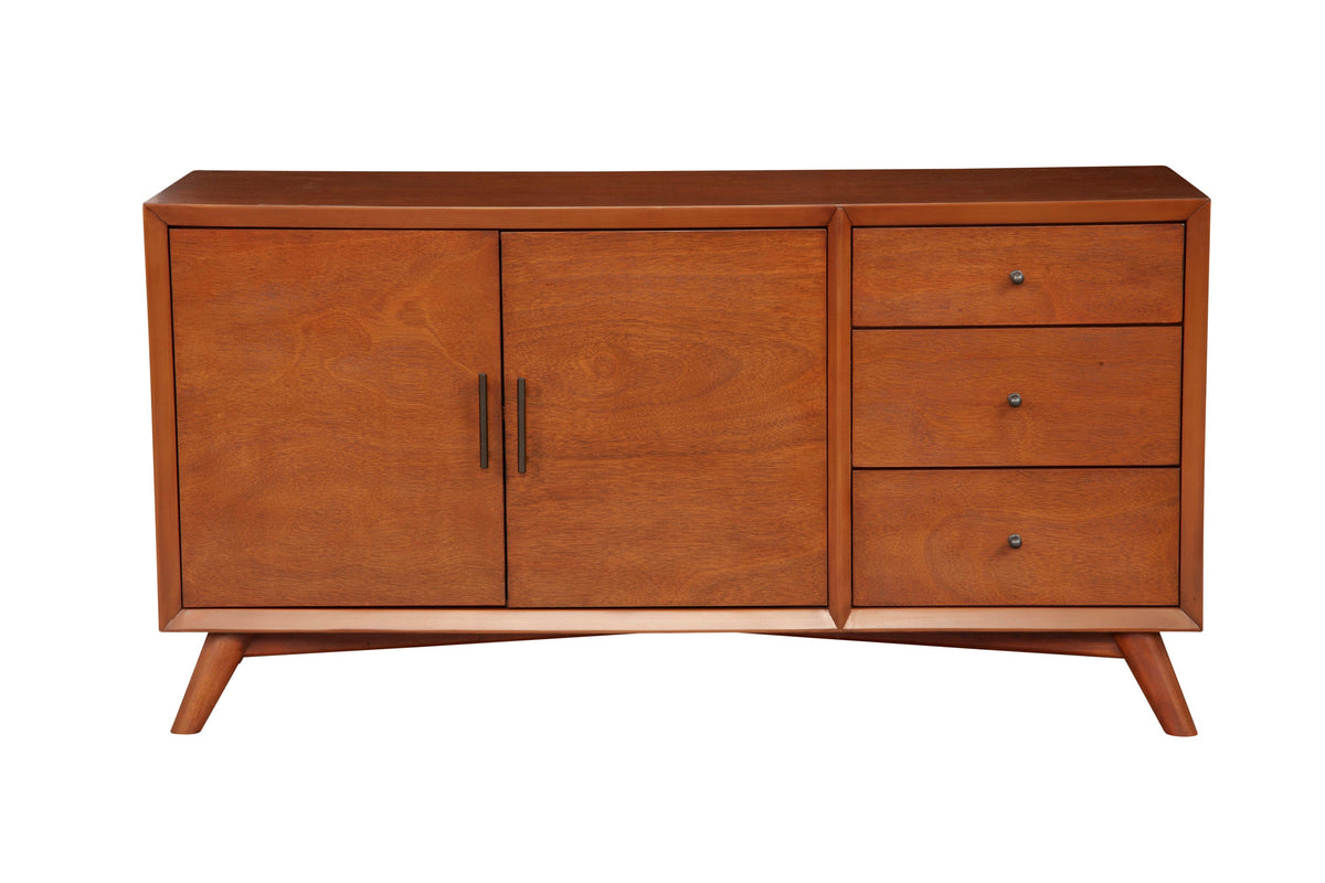 Flynn Solid Mahogany Mid-Century Sideboard, Chestnut – view 7