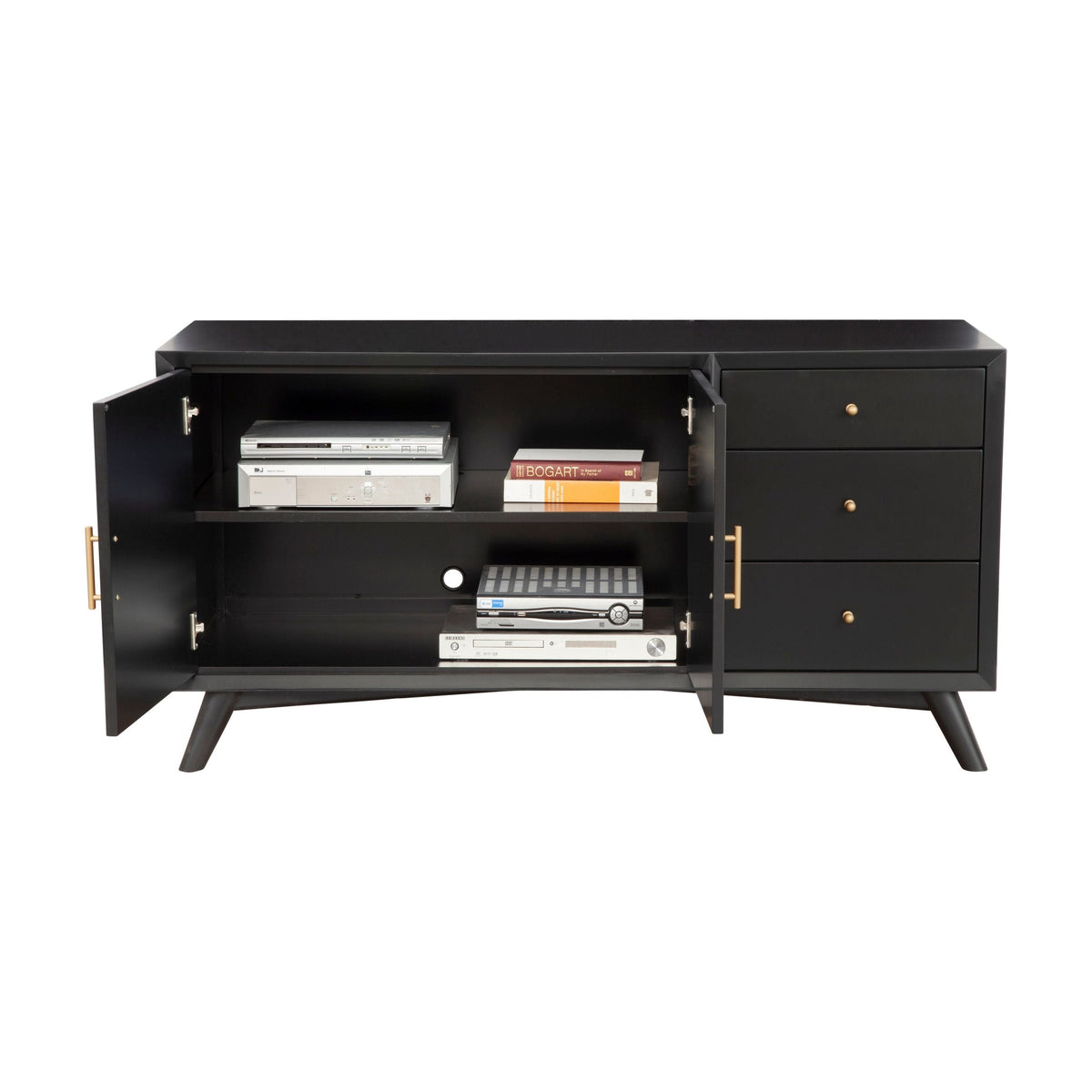 Flynn Mid-Century Modern Sideboard, Matte Black – view 9