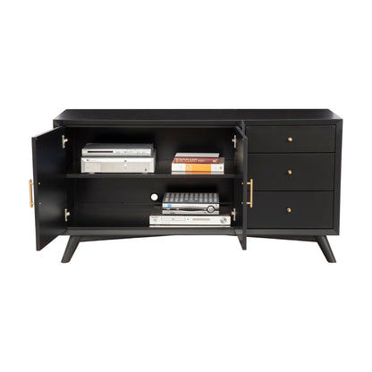Flynn Mid-Century Modern Sideboard, Matte Black – view 9