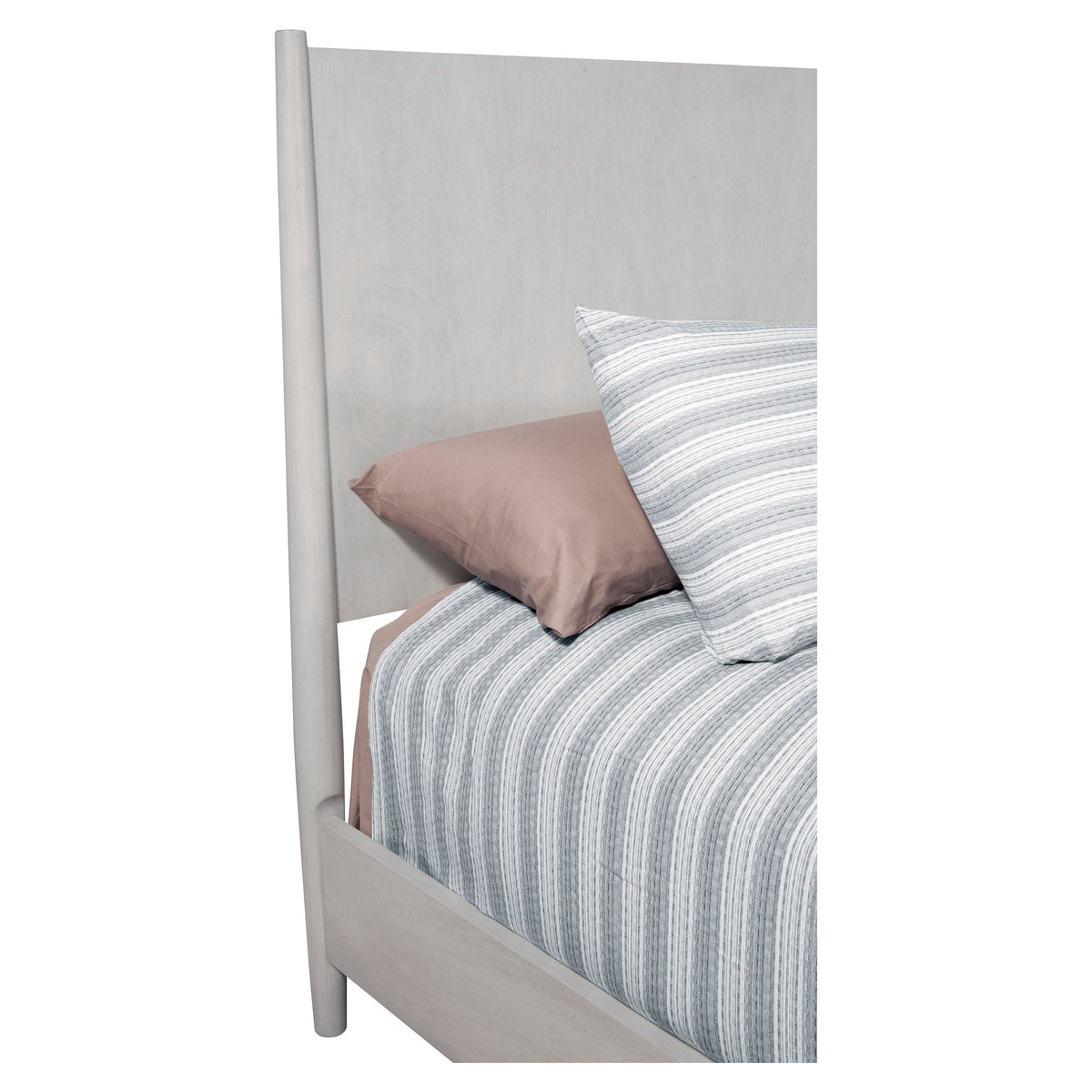 Flynn Panel Bed in Muted Gray with Sculpted Slat Headboard – view 6