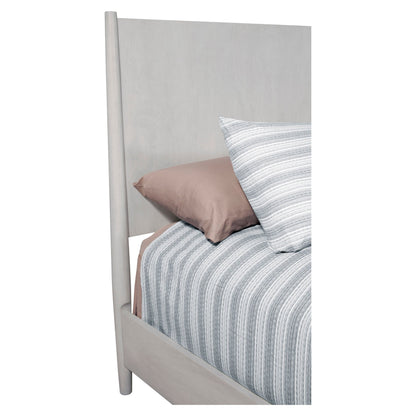 Flynn Panel Bed in Muted Gray with Sculpted Slat Headboard – view 6