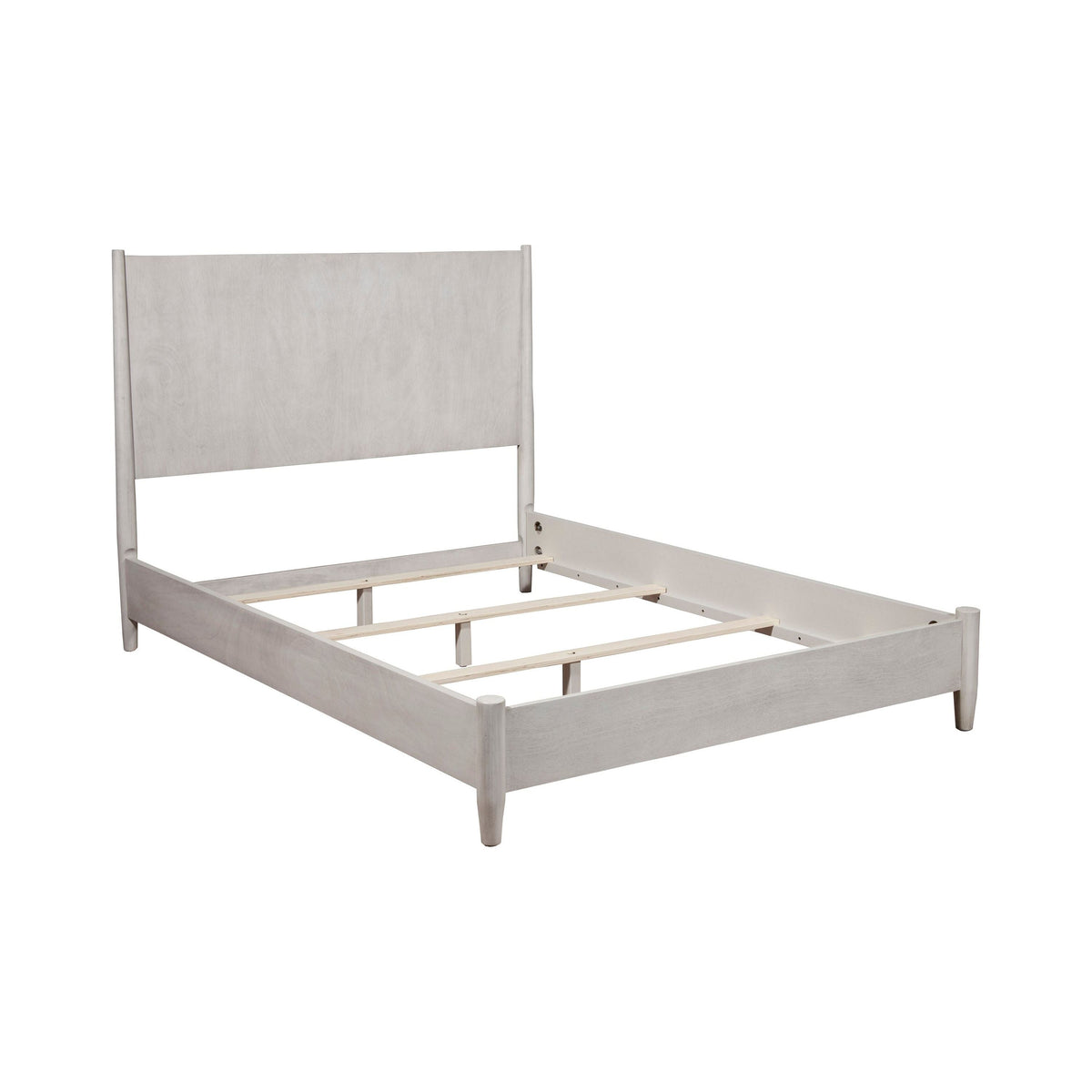 Flynn Panel Bed in Muted Gray with Sculpted Slat Headboard – view 7
