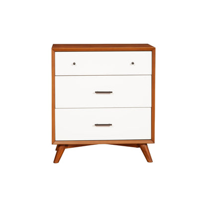 Flynn Small 5-Drawer Chest in Two-Tone Chestnut and White Finish – view 4