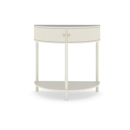 Demi Lune Half-Moon Console Table with 2 Storage Drawers – view 3