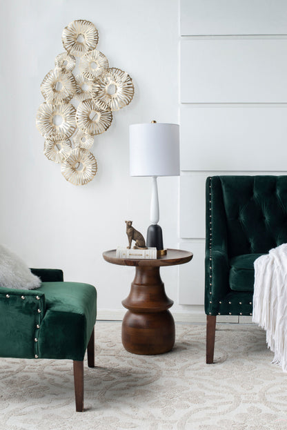 Teardrop Silhouette Table Lamp with Black and Gold Iron Base – view 9