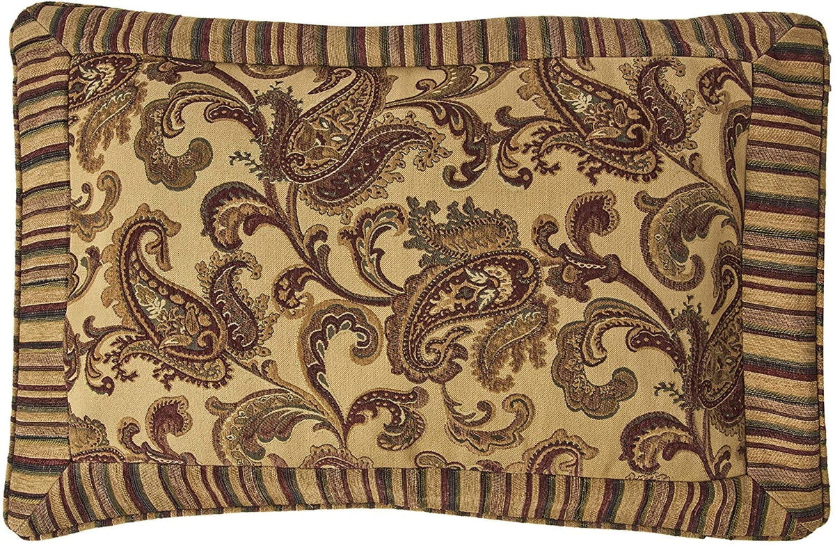 Burgundy and Brown Paisley Comforter Set with Zipper Duvet Cover – view 8