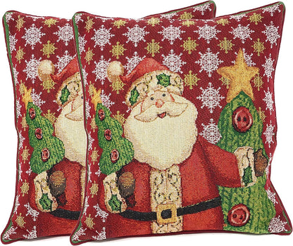 Santa Claus Is Coming to Town Christmas Throw Pillow Cover, 16 x 16 – view 9