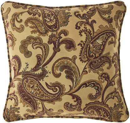 Burgundy and Brown Paisley Comforter Set with Zipper Duvet Cover – view 7