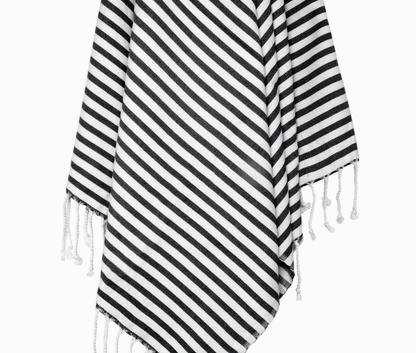 Classic Striped Turkish Towel with Hand-Tied Fringe, 37 x 67 Inch – view 17