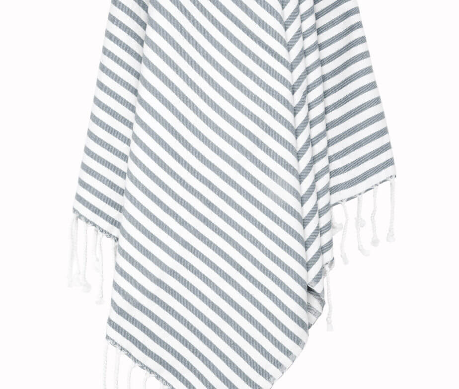 Classic Striped Turkish Towel with Hand-Tied Fringe, 37 x 67 Inch – view 15