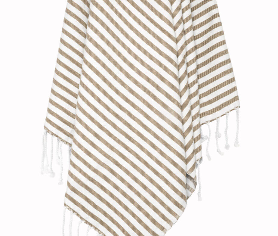 Classic Striped Turkish Towel with Hand-Tied Fringe, 37 x 67 Inch – view 14