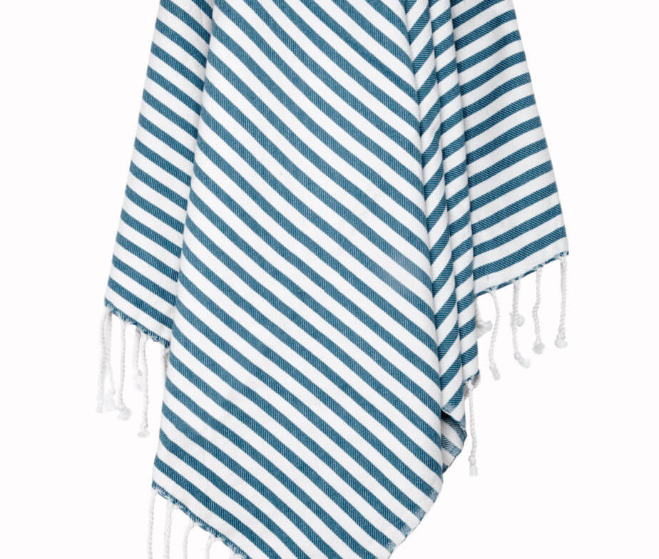 Classic Striped Turkish Towel with Hand-Tied Fringe, 37 x 67 Inch – view 11