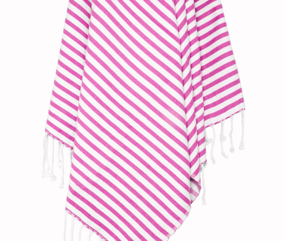 Classic Striped Turkish Towel with Hand-Tied Fringe, 37 x 67 Inch – view 10