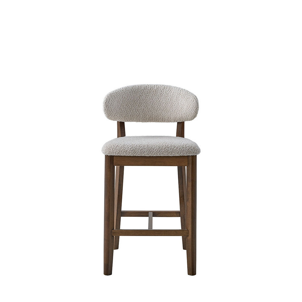 26" Mid-Century Modern Upholstered Counter Stools, Solid Wood, Set of 2 – view 13