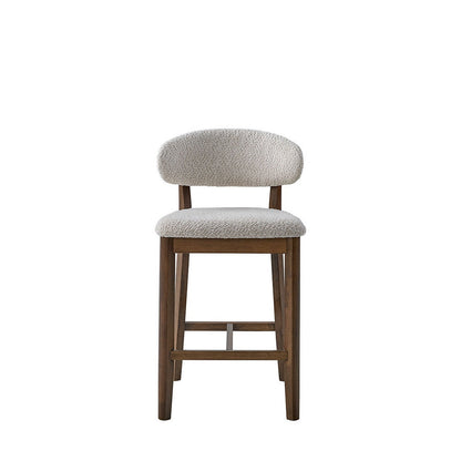 26" Mid-Century Modern Upholstered Counter Stools, Solid Wood, Set of 2 – view 13