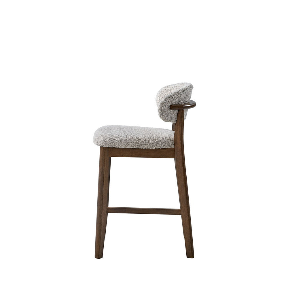 26" Mid-Century Modern Upholstered Counter Stools, Solid Wood, Set of 2 – view 15