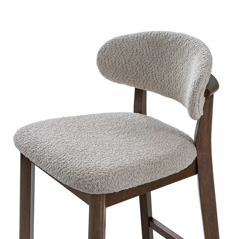 26" Mid-Century Modern Upholstered Counter Stools, Solid Wood, Set of 2 – view 16