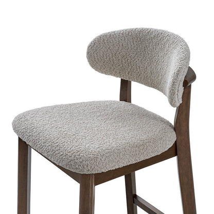 26" Mid-Century Modern Upholstered Counter Stools, Solid Wood, Set of 2 – view 16