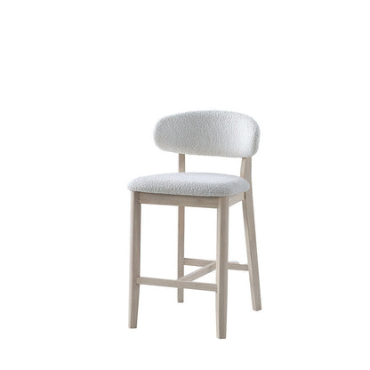 26" Mid-Century Modern Upholstered Counter Stools, Solid Wood, Set of 2 – view 7