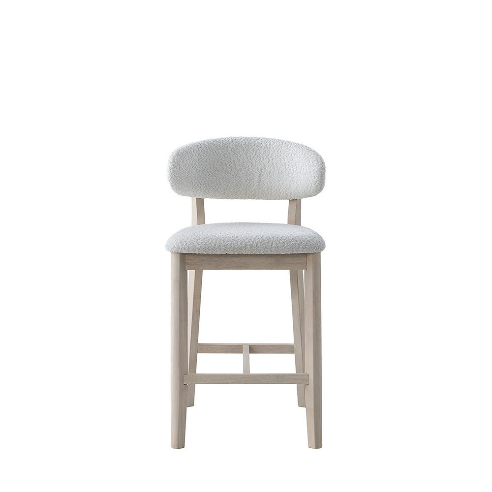 26" Mid-Century Modern Upholstered Counter Stools, Solid Wood, Set of 2 – view 8