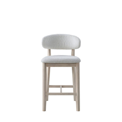 26" Mid-Century Modern Upholstered Counter Stools, Solid Wood, Set of 2 – view 8