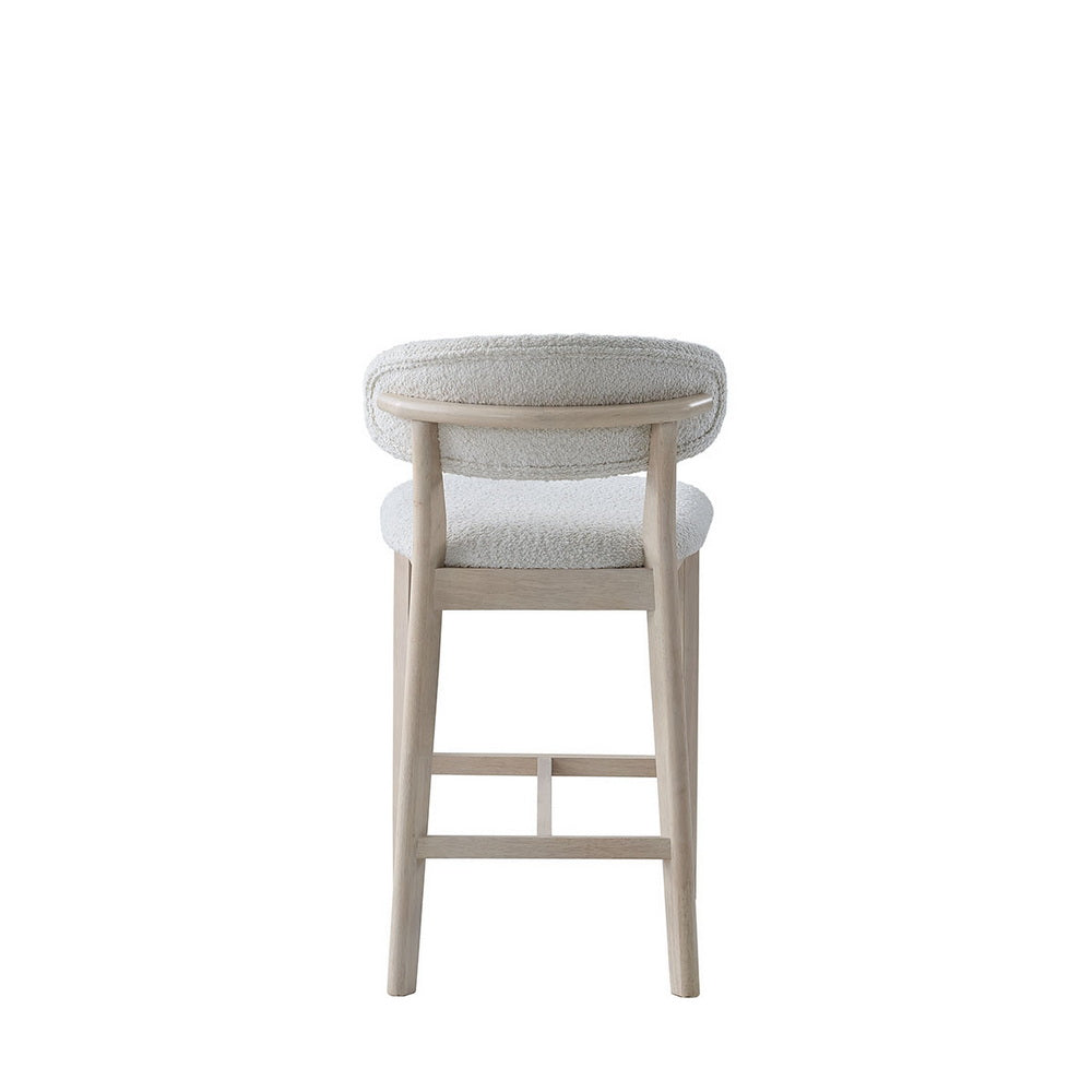 26" Mid-Century Modern Upholstered Counter Stools, Solid Wood, Set of 2 – view 9