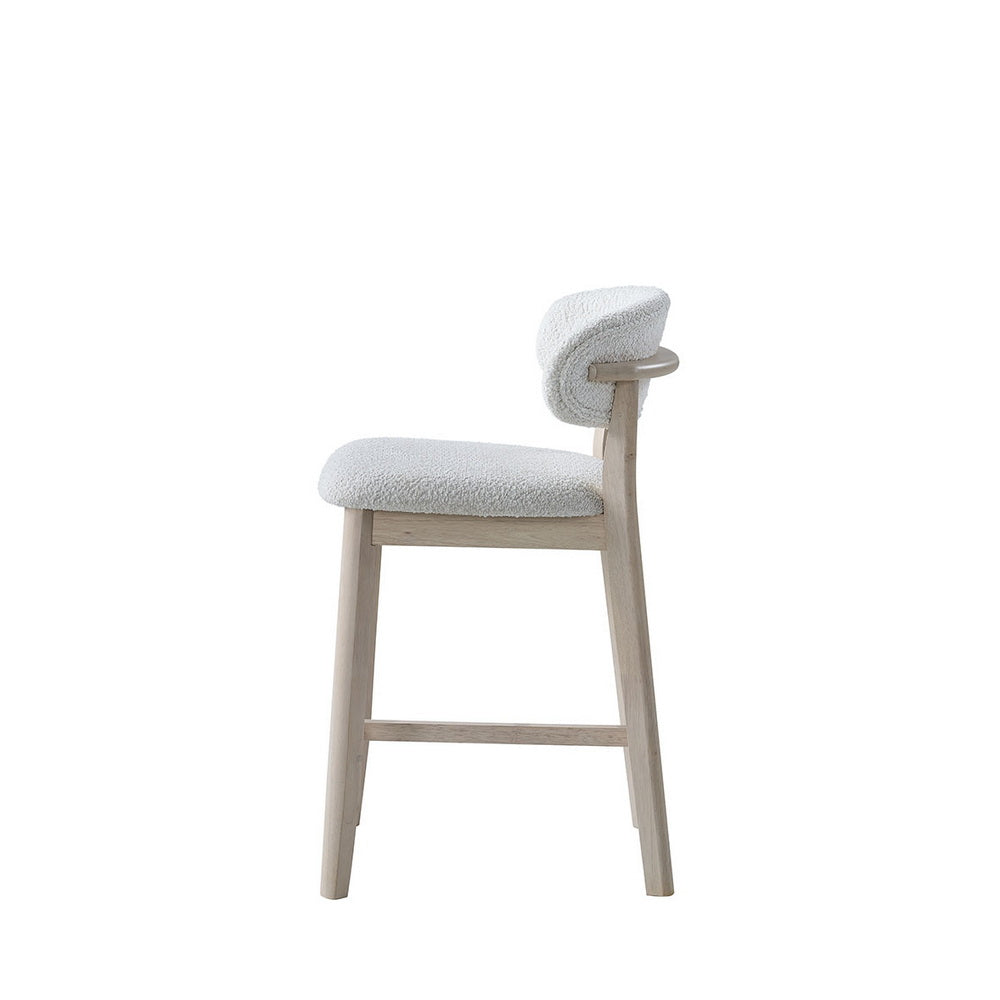 26" Mid-Century Modern Upholstered Counter Stools, Solid Wood, Set of 2 – view 10