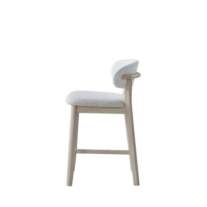 26" Mid-Century Modern Upholstered Counter Stools, Solid Wood, Set of 2 – view 10