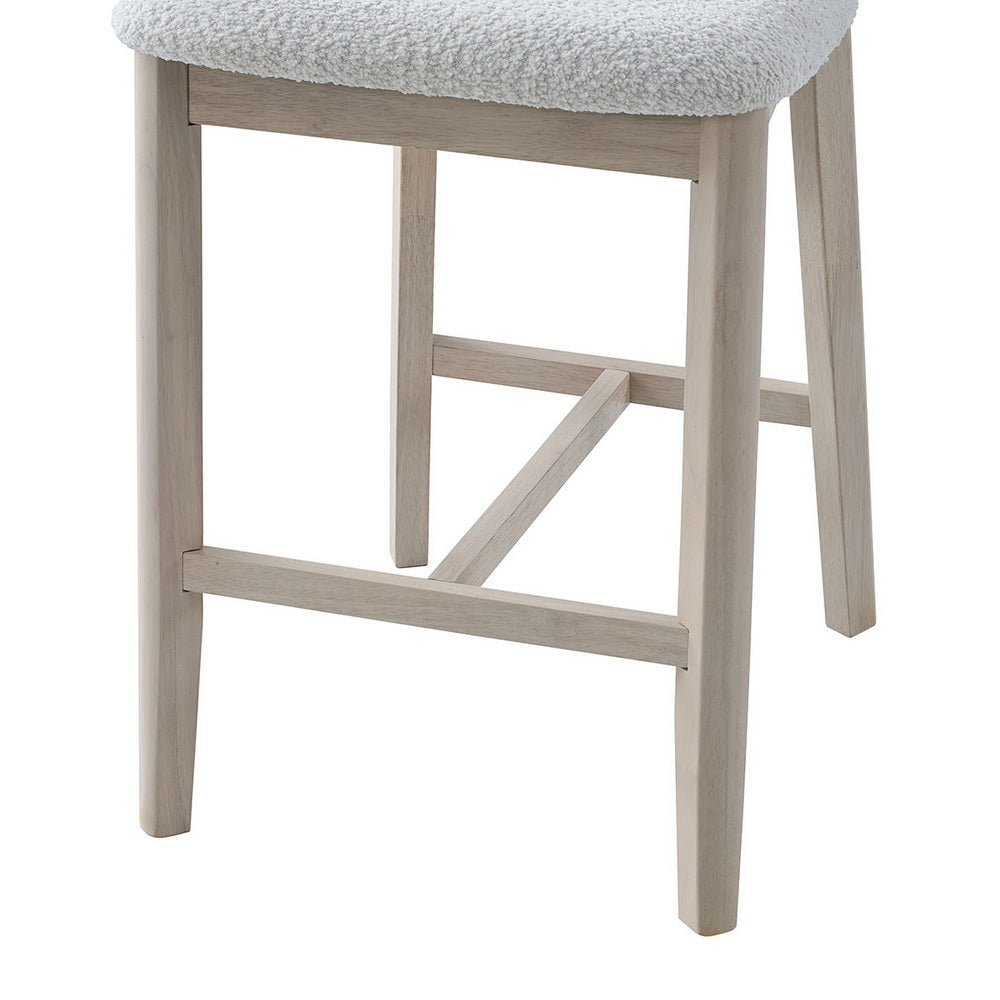 26" Mid-Century Modern Upholstered Counter Stools, Solid Wood, Set of 2 – view 11