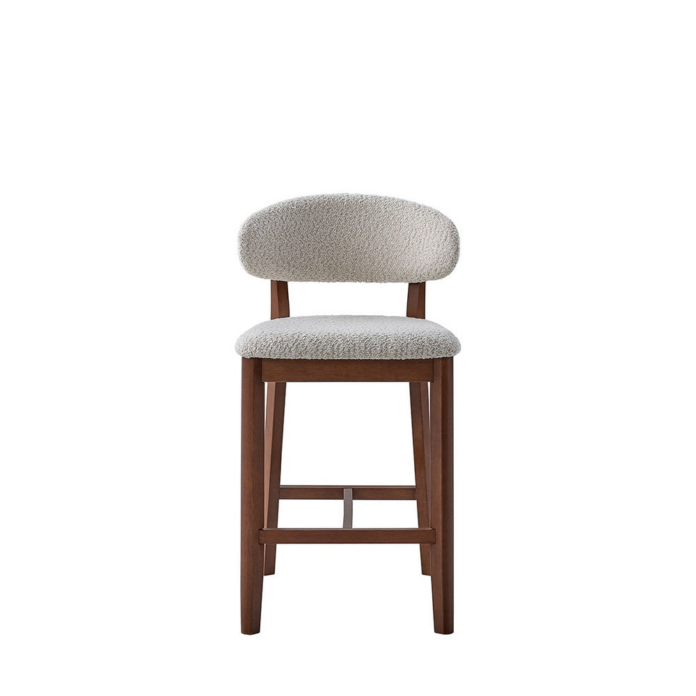 26" Mid-Century Modern Upholstered Counter Stools, Solid Wood, Set of 2 – view 21